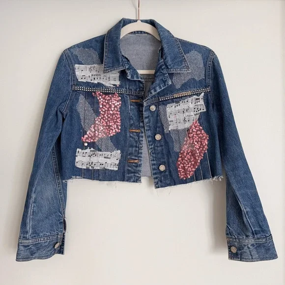 Custom Taylor Swift Embellished Denim Jacket - Picture 2 of 5